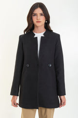 Abrigo manga larga con solapa con botón