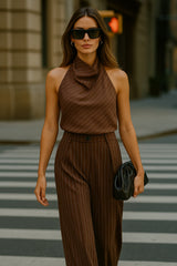 Blusa Ember halter de rayas