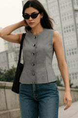 Chaleco pinzas botones metálicos