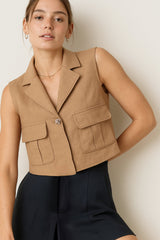 Chaleco safari carteras enfrente