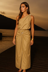 Falda larga Diva con plisados