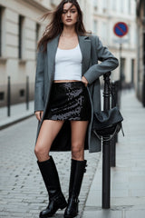 Falda mini lentejuela