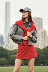 Falda short corto cruzado de tiro alto