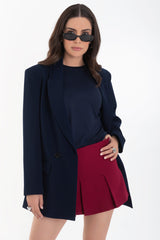 Falda short corto tableado corte en a