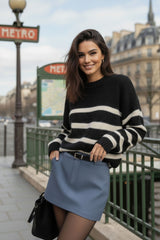 Jersey rayas cuello redondo