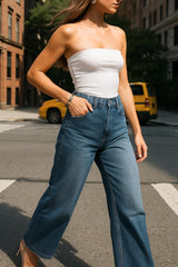 Pantalón de denim fit flare