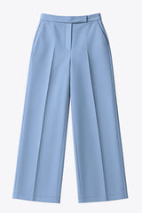 Pantalón de fit wide leg tiro alto con raya