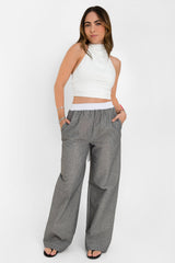 Pantalón de rayas fit recto boxer en contraste