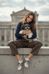 Pantalón jareta efecto piel