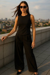 Pantalón Maura de fit palazzo