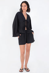 Short corto de fit recto cintura elástica