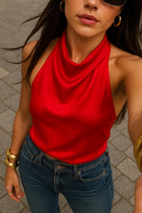 Top halter Alana escote espalda