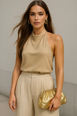 Top halter Alana escote espalda