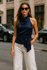 Top Sienna satinado halter