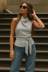 Top Sienna satinado halter