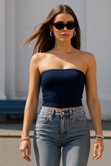 Top tubo Cleo satinado