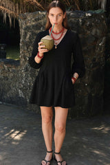 Vestido corto fluido