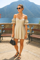 Vestido corto tela rústica