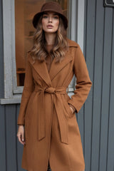 Abrigo cinturón efecto ante