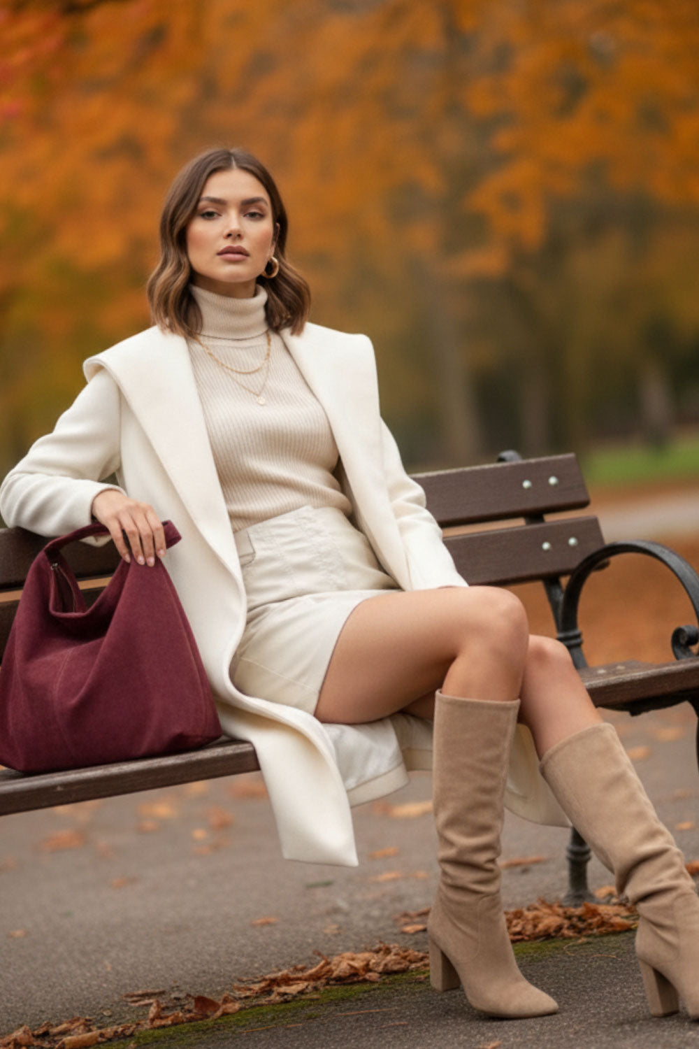 Abrigo largo de fit recto con capucha, manga larga y bolsillos delanteros. Detalle de trabillas y cinturón amarrable del mismo tejido.