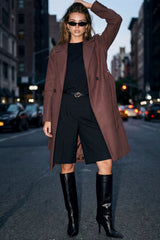 Abrigo largo efecto ante