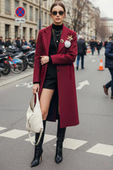 Abrigo recto tacto suave