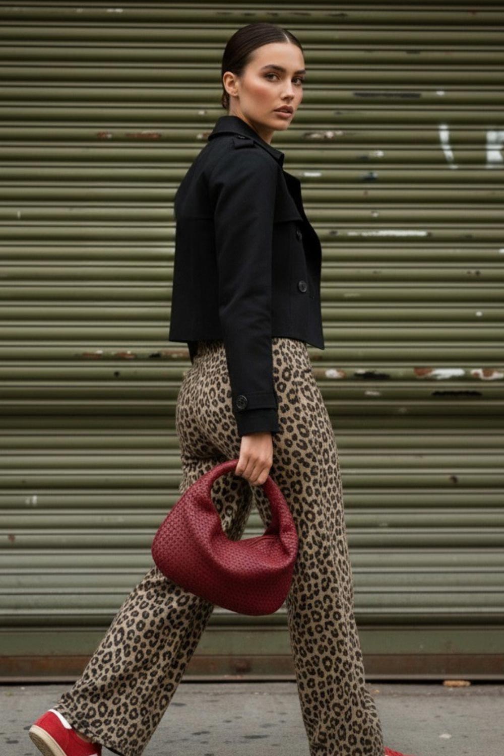 Abrigo trench corto de fit recto, cuello solapa, manga larga, trabillas con botón en puños y hombros. Bolsillos delanteros con vivos y cierre frontal con doble cruce de botones.