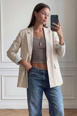 Blazer solapa botón