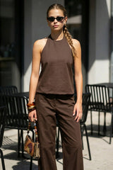 Blusa halter Atomic escote espalda