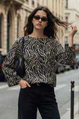 Blusa manga amplia botones