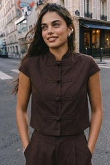 Blusa Pure cuello mao