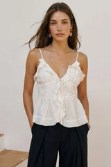 Blusa Sugarplum con olanes