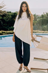 Asymmetrical tunic blouse