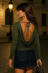 Blusa Vibe escote fluido espalda