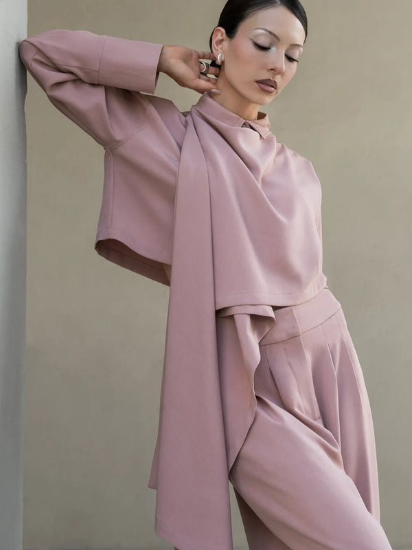 Camisa corta con detalle cruzado