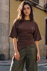 Camiseta manga corta fruncido