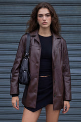 Cazadora efecto piel