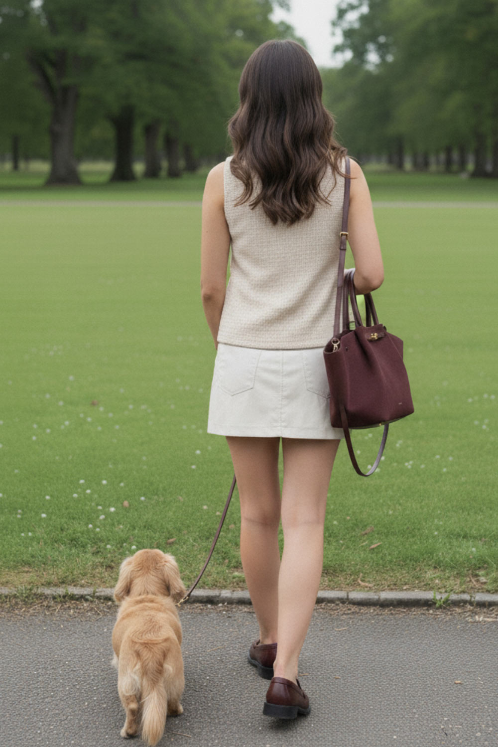 Chaleco de bouclé, fit recto, escote v, cierre con hilera de botones en contraste y abertura frontal v en bajo.
