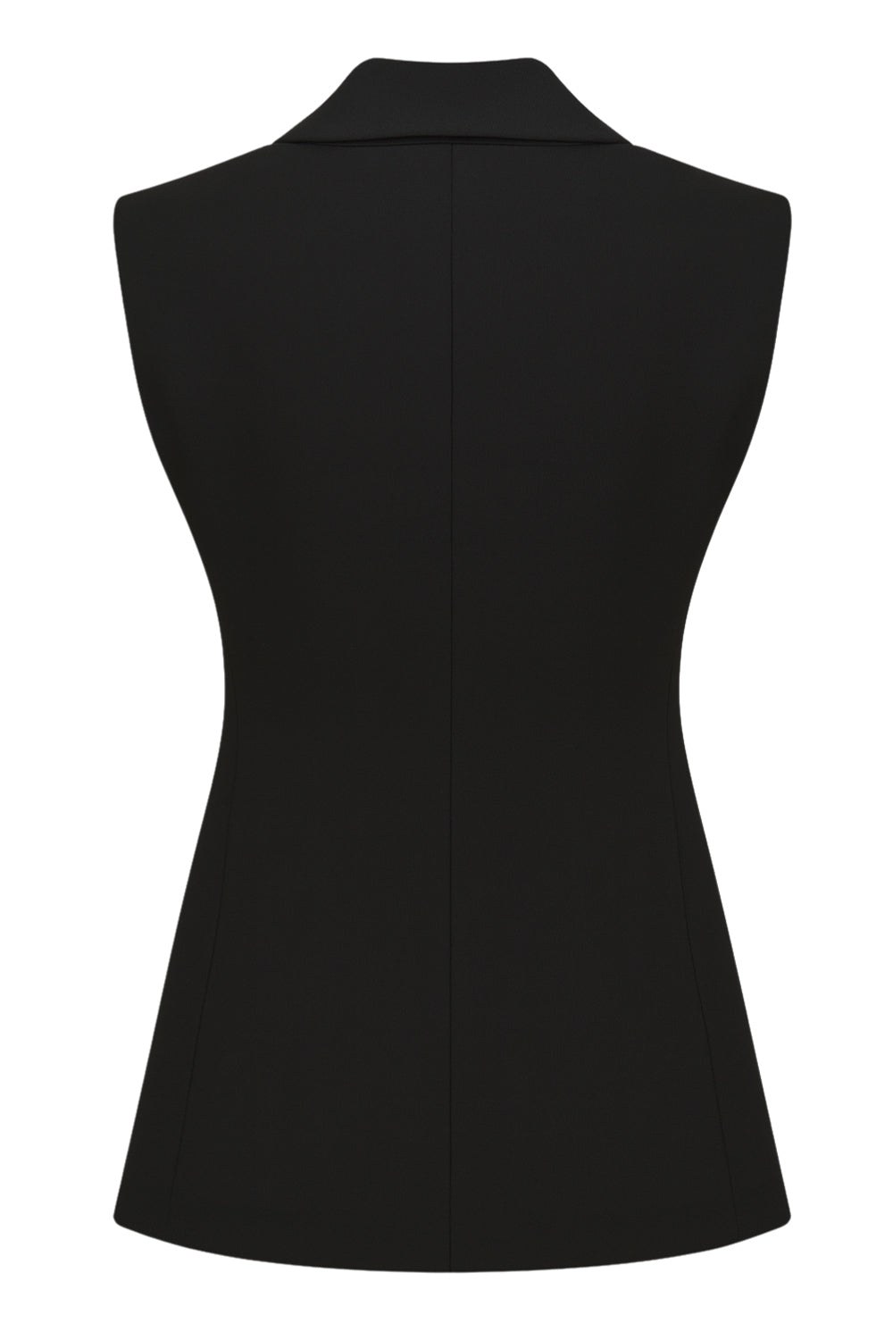 Chaleco de fit slim, con solapa, bolsillos delanteros con vivos y cierre frontal con botón.