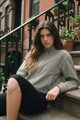 Puffer jacket with high neck