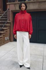 Puffer jacket with high neck