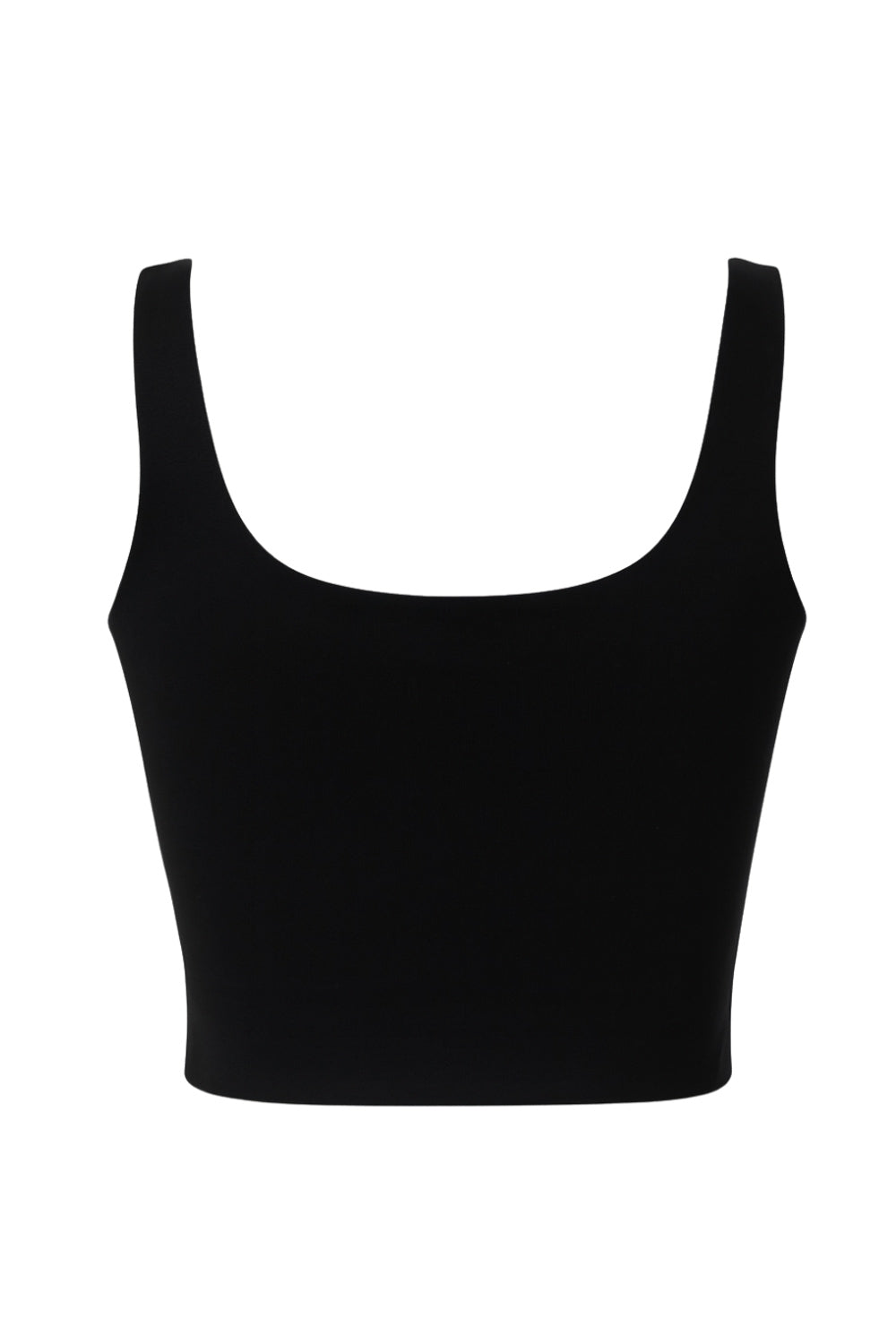 Crop top de tirantes, cuello redondo y fit ajustado.