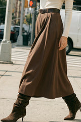 Falda midi cinturón