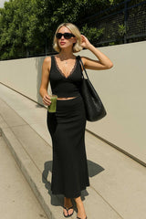 Falda midi textura