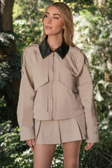 Falda short corto tableado