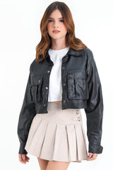 Falda short corto tableado con trabillas