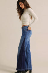 Jeans anchos con paneles