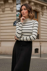 Jersey cuello alto punto