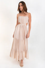 Maxi vestido de tirantes con cut outs