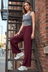 Pantalón ancho cintura elástica